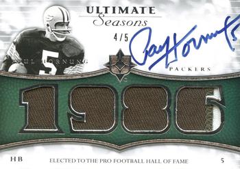 2008 Upper Deck Ultimate Collection - Ultimate Seasons Jerseys Autographs Patch #USEA-96 Paul Hornung Front