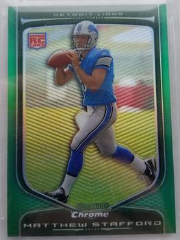 2009 Bowman Chrome - Green Refractors #111 Matthew Stafford Front