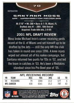 2009 Bowman Chrome - Refractors #70 Santana Moss Back