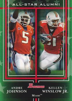 2009 Bowman Draft Picks - All-Star Alumni Combos #AAC4 Andre Johnson / Kellen Winslow Jr. Front