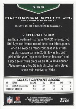 2009 Bowman Draft Picks - Red #133 Alphonso Smith Back