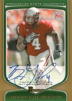 2009 Bowman Draft Picks - Rookie Autographs Gold #186 Brandon Gibson Front