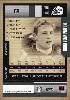 2004 Playoff Contenders #69 Chad Pennington Back