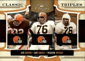 2009 Donruss Classics - Classic Triples #7 Jim Brown / Lou Groza / Marion Motley Front