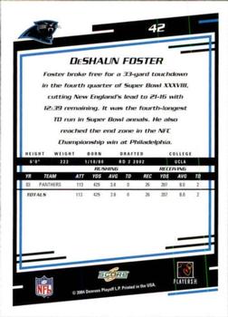 2004 Score #42 DeShaun Foster Back