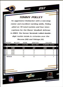 2004 Score #297 Tommy Polley Back