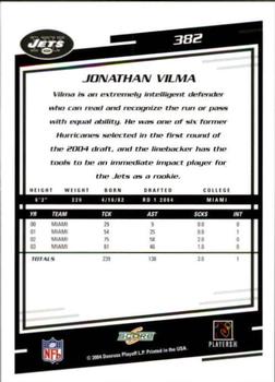 2004 Score #382 Jonathan Vilma Back