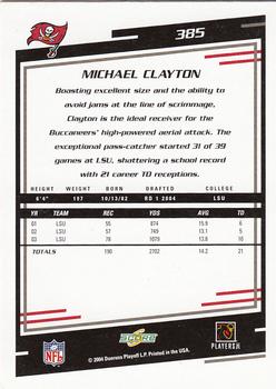2004 Score #385 Michael Clayton Back
