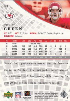 2004 SP Game Used #48 Trent Green Back