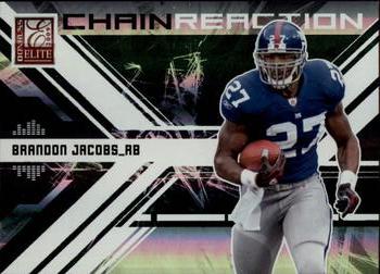 2009 Donruss Elite - Chain Reaction Black #19 Brandon Jacobs Front