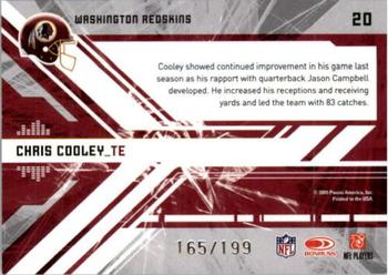 2009 Donruss Elite - Chain Reaction Red #20 Chris Cooley Back