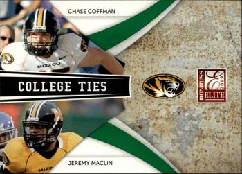2009 Donruss Elite - College Ties Combos Green #7 Chase Coffman / Jeremy Maclin Front