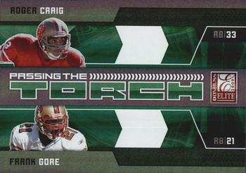2009 Donruss Elite - Passing the Torch Green #12 Roger Craig / Frank Gore Front