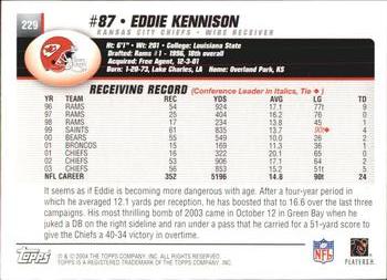 2004 Topps #229 Eddie Kennison Back