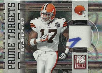 2009 Donruss Elite - Prime Targets Jerseys Prime #9 Braylon Edwards Front