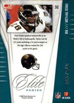 2009 Donruss Elite - Series Green #32 Fred Taylor Back