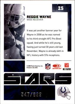 2009 Donruss Elite - Stars Gold #25 Reggie Wayne Back