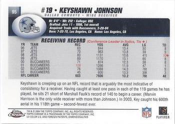 2004 Topps Chrome #95 Keyshawn Johnson Back