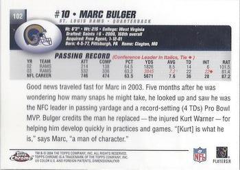 2004 Topps Chrome #102 Marc Bulger Back