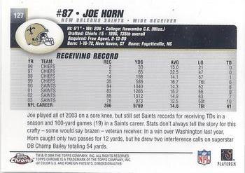 2004 Topps Chrome #127 Joe Horn Back