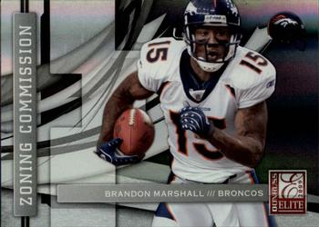 2009 Donruss Elite - Zoning Commission Black #3 Brandon Marshall Front