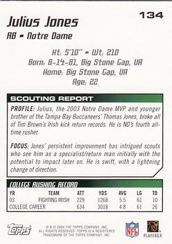 2004 Topps Draft Picks & Prospects #134 Julius Jones Back