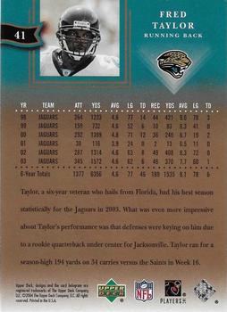 2004 Upper Deck Diamond Collection All-Star Lineup #41 Fred Taylor Back
