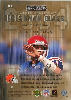 2004 Upper Deck Diamond Collection All-Star Lineup #108 Luke McCown Back