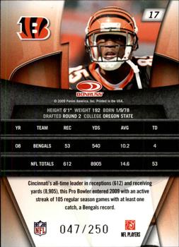 2009 Donruss Gridiron Gear - Silver X's #17 Chad Ochocinco Back