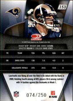 2009 Donruss Gridiron Gear - Silver X's #153 James Laurinaitis Back