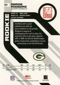 2005 Donruss Elite #101 Aaron Rodgers Back