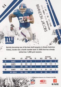 2009 Donruss Rookies & Stars Longevity #64 Brandon Jacobs Back