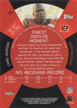 2005 Finest #75 Chad Johnson Back