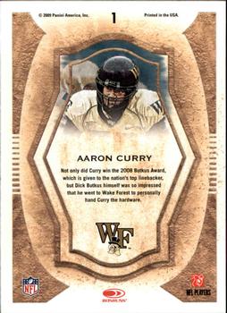 2009 Donruss Threads - College Gridiron Kings #1 Aaron Curry Back