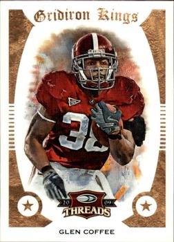 2009 Donruss Threads - College Gridiron Kings #17 Glen Coffee Front