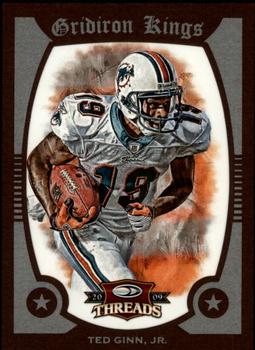 2009 Donruss Threads - Pro Gridiron Kings Framed Red #48 Ted Ginn Jr. Front
