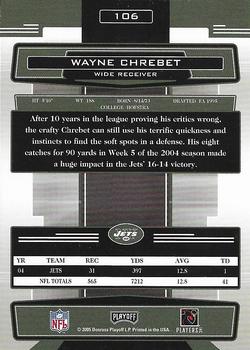 2005 Playoff Absolute Memorabilia #106 Wayne Chrebet Back