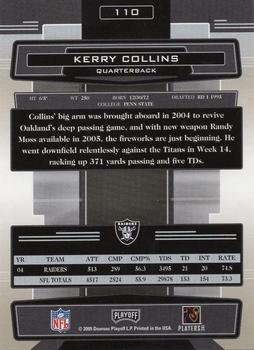 2005 Playoff Absolute Memorabilia #110 Kerry Collins Back