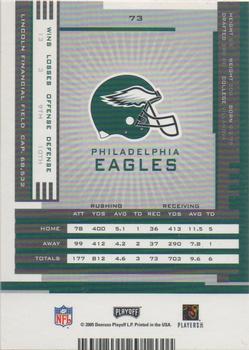 2005 Playoff Contenders #73 Brian Westbrook Back