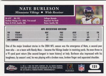 2005 Topps Chrome #121 Nate Burleson Back