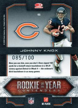 2009 Playoff Contenders - ROY Contenders Gold #5 Johnny Knox Back