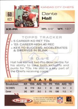 2005 Topps Total #60 Dante Hall Back