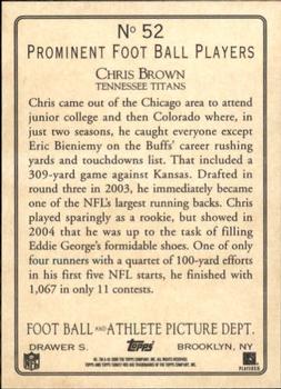 2005 Topps Turkey Red #52 Chris Brown Back