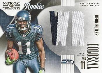 2009 Playoff National Treasures - Rookie Colossal Materials Prime Position #20 Deon Butler Front