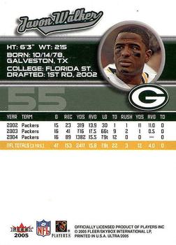 2005 Ultra #55 Javon Walker Back