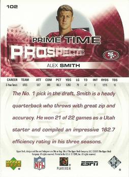 2005 Upper Deck ESPN #102 Alex Smith Back