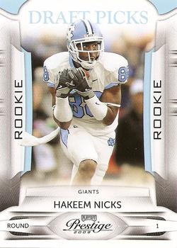 2009 Playoff Prestige - Draft Picks Light Blue #142 Hakeem Nicks Front