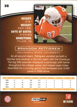 2009 Press Pass - Reflectors #36 Brandon Pettigrew Back
