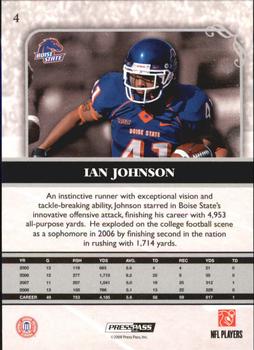 2009 Press Pass Legends - Red #4 Ian Johnson Back