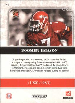 2009 Press Pass Legends - Red #71 Boomer Esiason Back